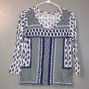 Lucky brand Three-quarter inch sleeve shirt